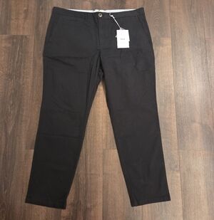 Perk Pants Mens Black Feel Good Chinos Slim Fit Stretch NWT
